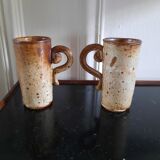 Pair of stoneware coffee cups