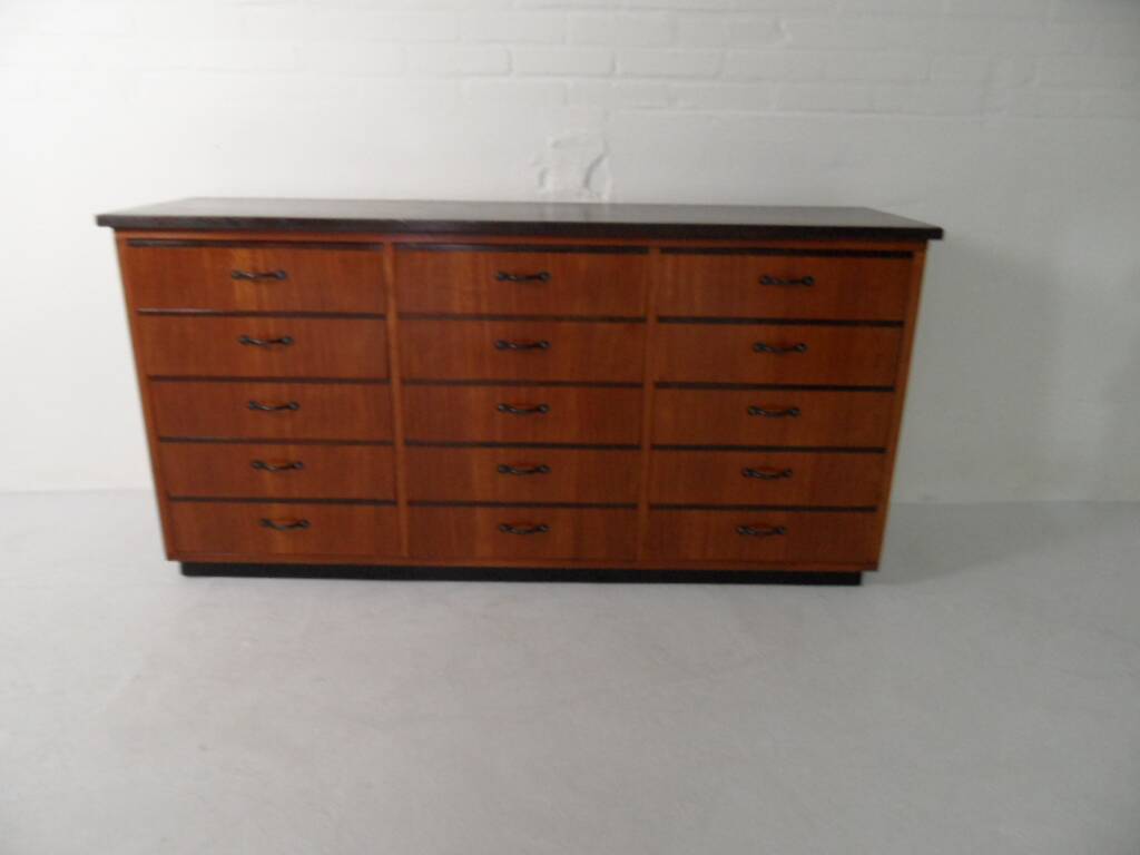 Classeur de magasin vintage des années 1950