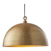 Brass hammered dome pendant lamp