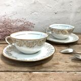 Pair of fine porcelain tea cups