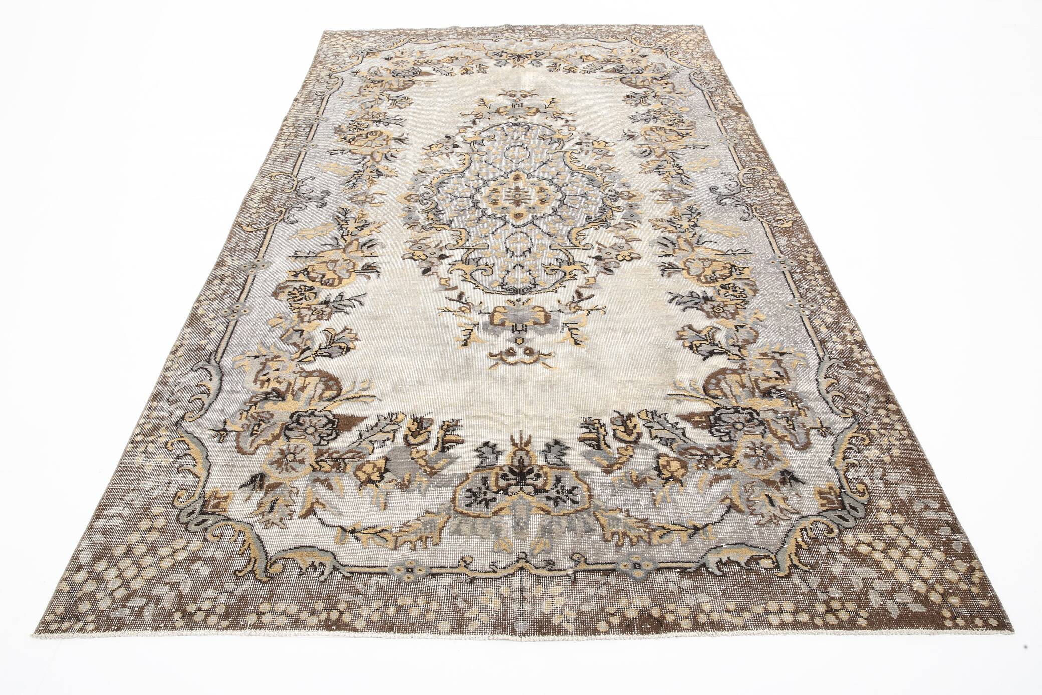 7x10 Rug For Living Room Classic Vintage Turkish Rug, 201x324Cm SK 1871