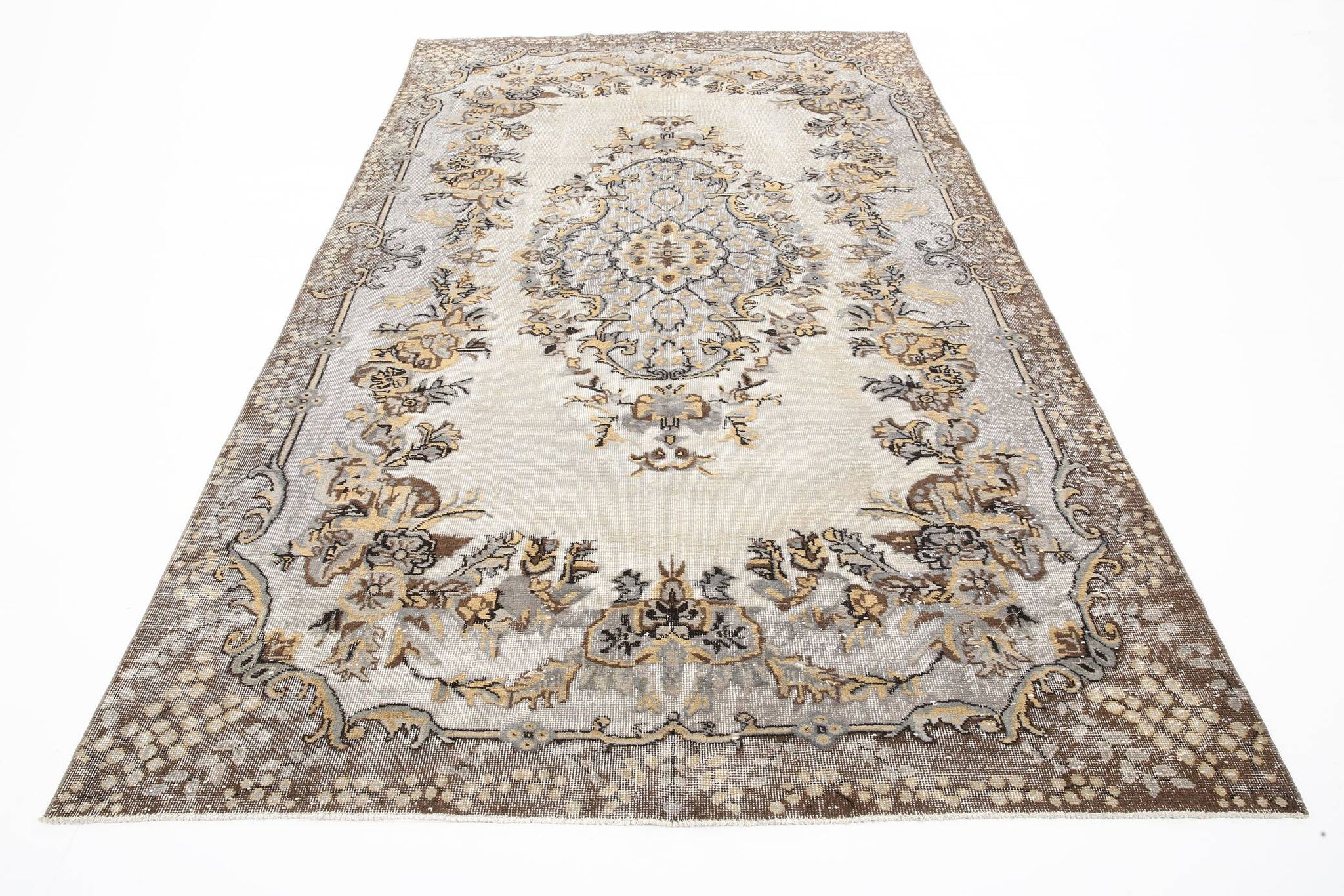 7x10 Rug For Living Room Classic Vintage Turkish Rug, 201x324Cm SK 1871