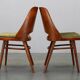 Ensemble de quatre chaises de salle à manger des années 50 TON 514 par Osvald Haerdtl, années 1960.