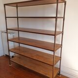 Shelf / bookcase in metal and solid wood
