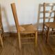 Ensemble de quatre chaises paillées