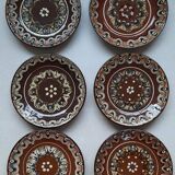 Hand painted pottery plates