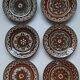 Hand painted pottery plates