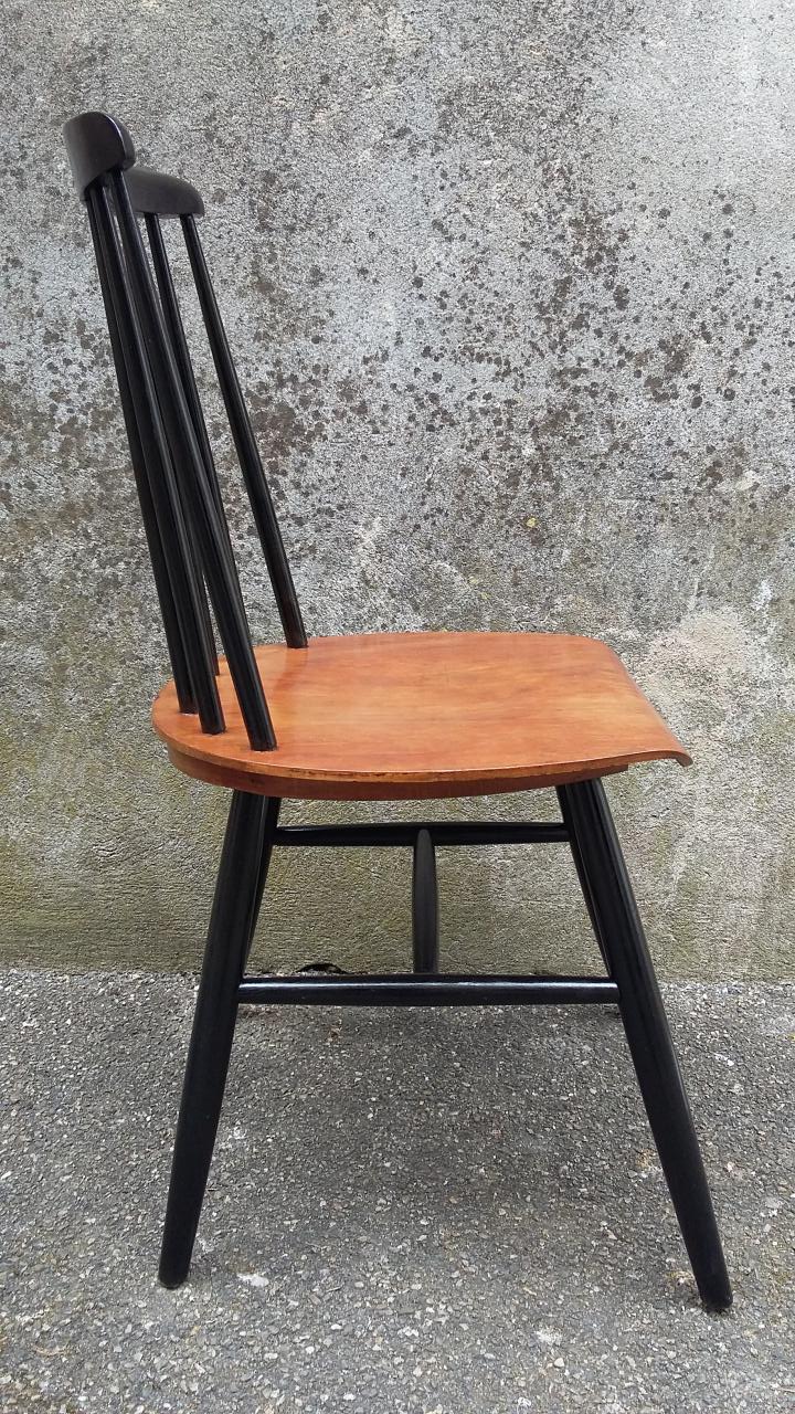 two vintage Scandinavian bistro chairs