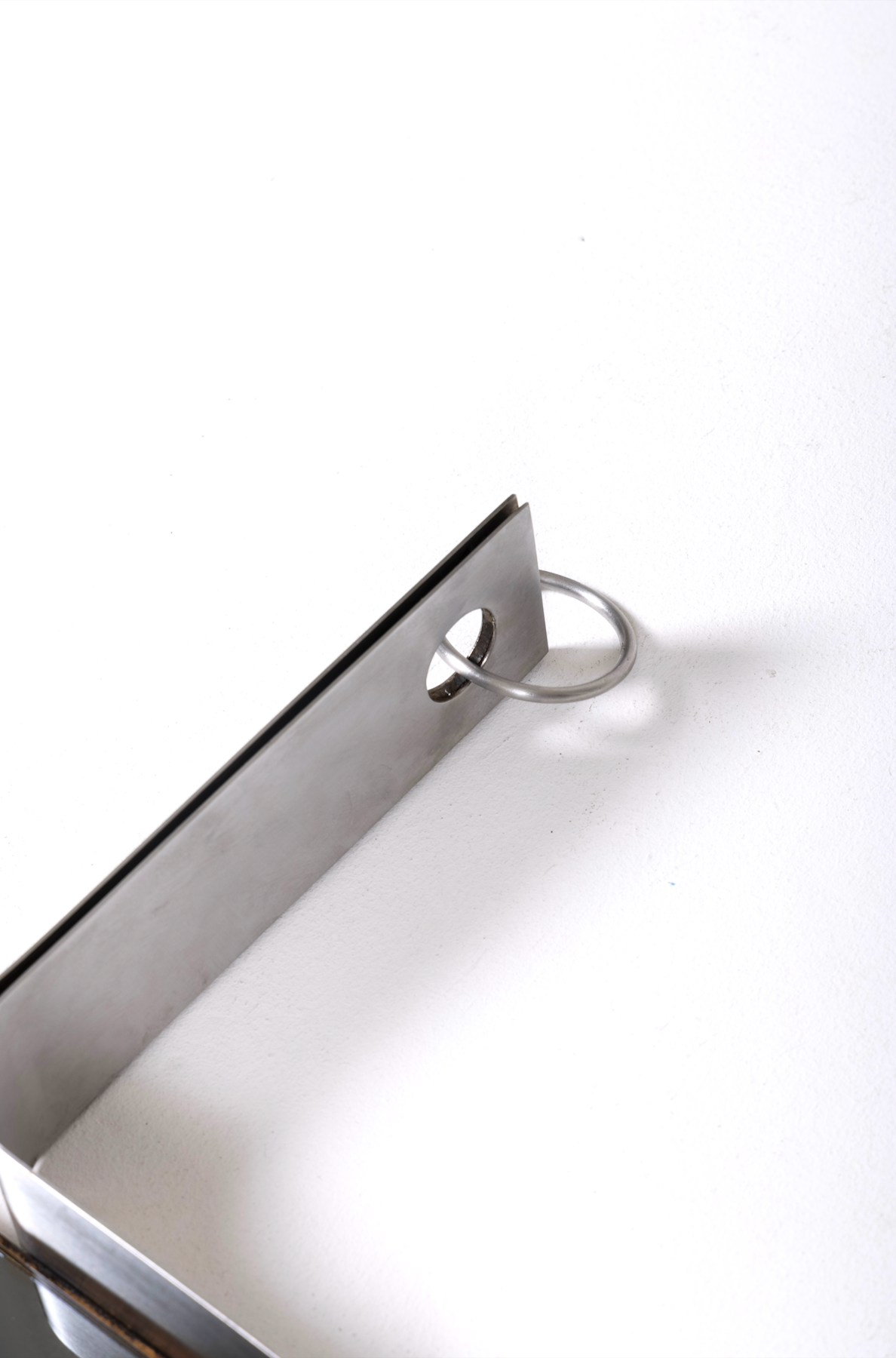Brushed steel mirror Xavier Feal, 1970s