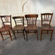 Set of 4 dark vintage bistro chairs