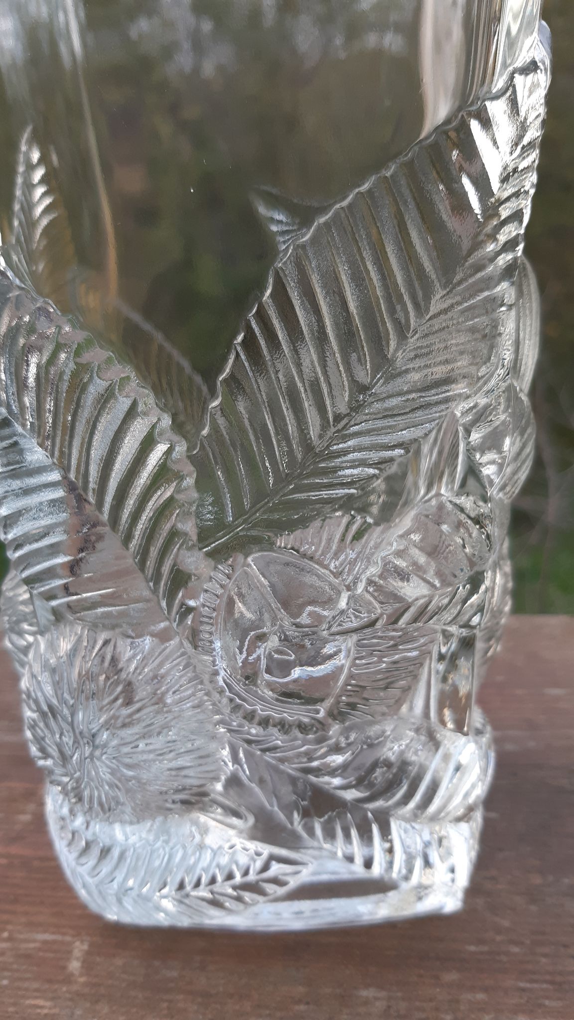 Vase verre pressé 1950