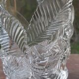 Vase verre pressé 1950