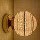 Vintage art deco globe wall or ceiling light in pink and gold Clichy glass