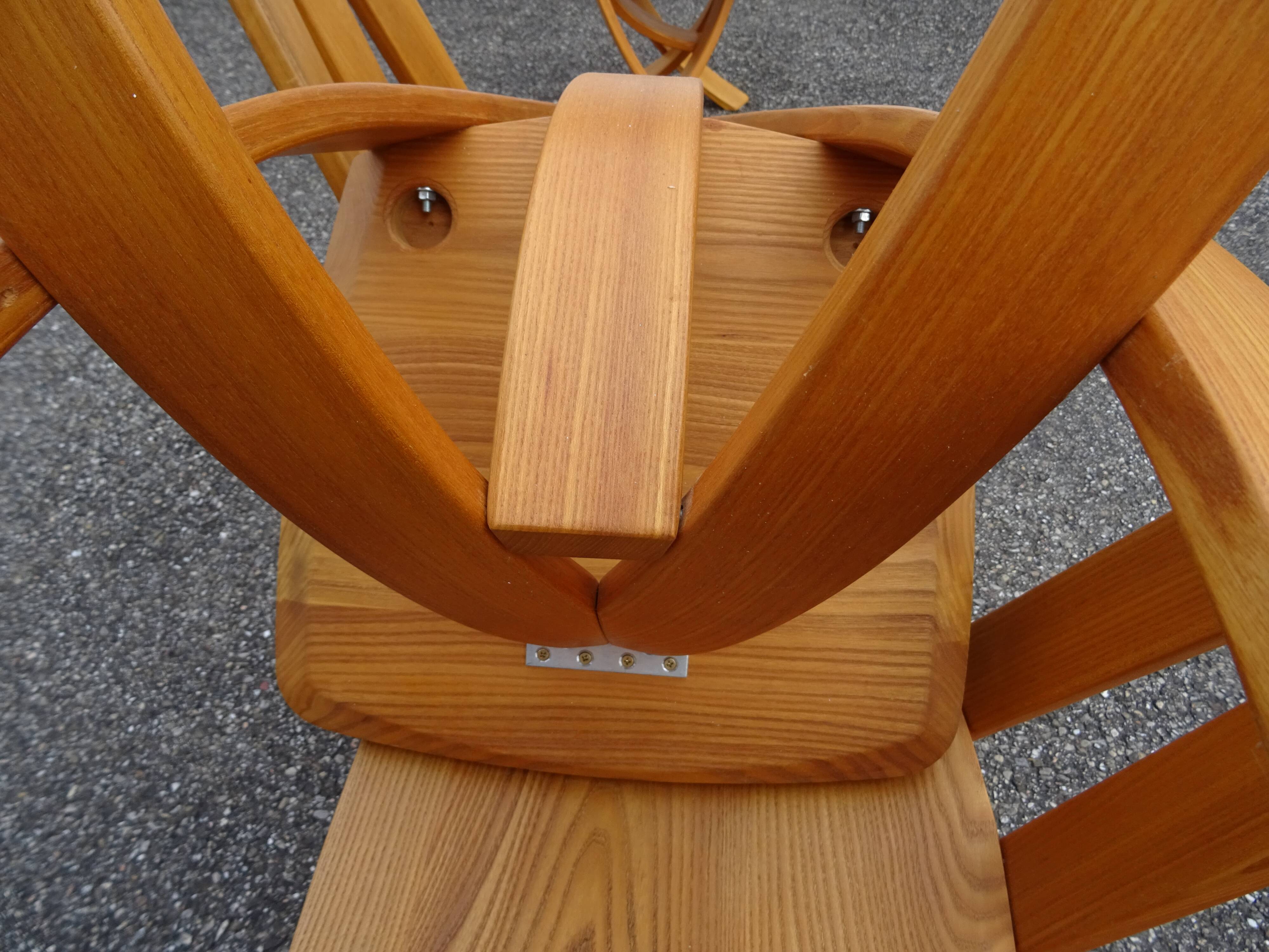 Set of 5 Epona chairs designed by Francis Taglian, France, 1980s.