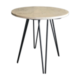 Vintage marble tray side table