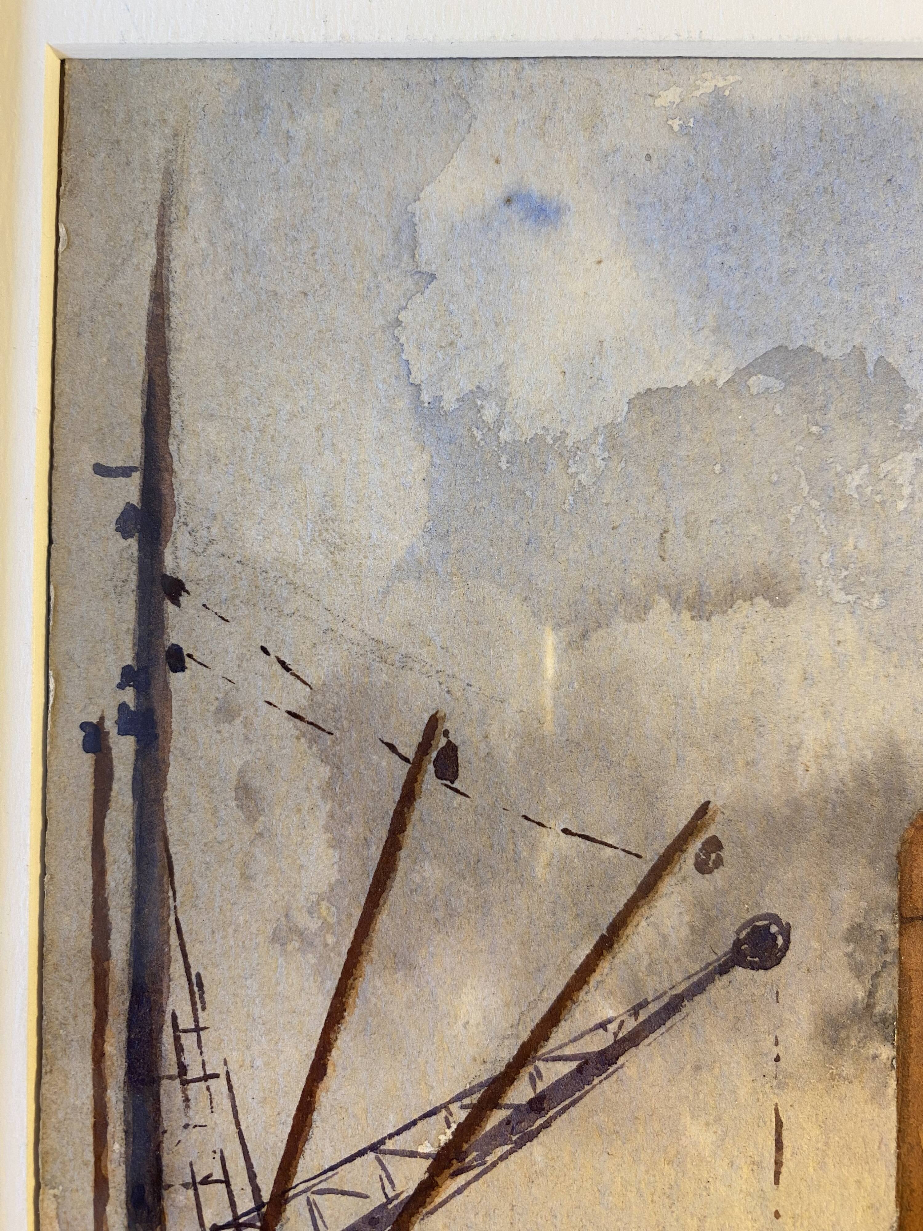 Old painting, Marine circa 1950/1960