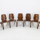 1970s Set of 7 Beech Stuckable Dining Chairs ,Germany