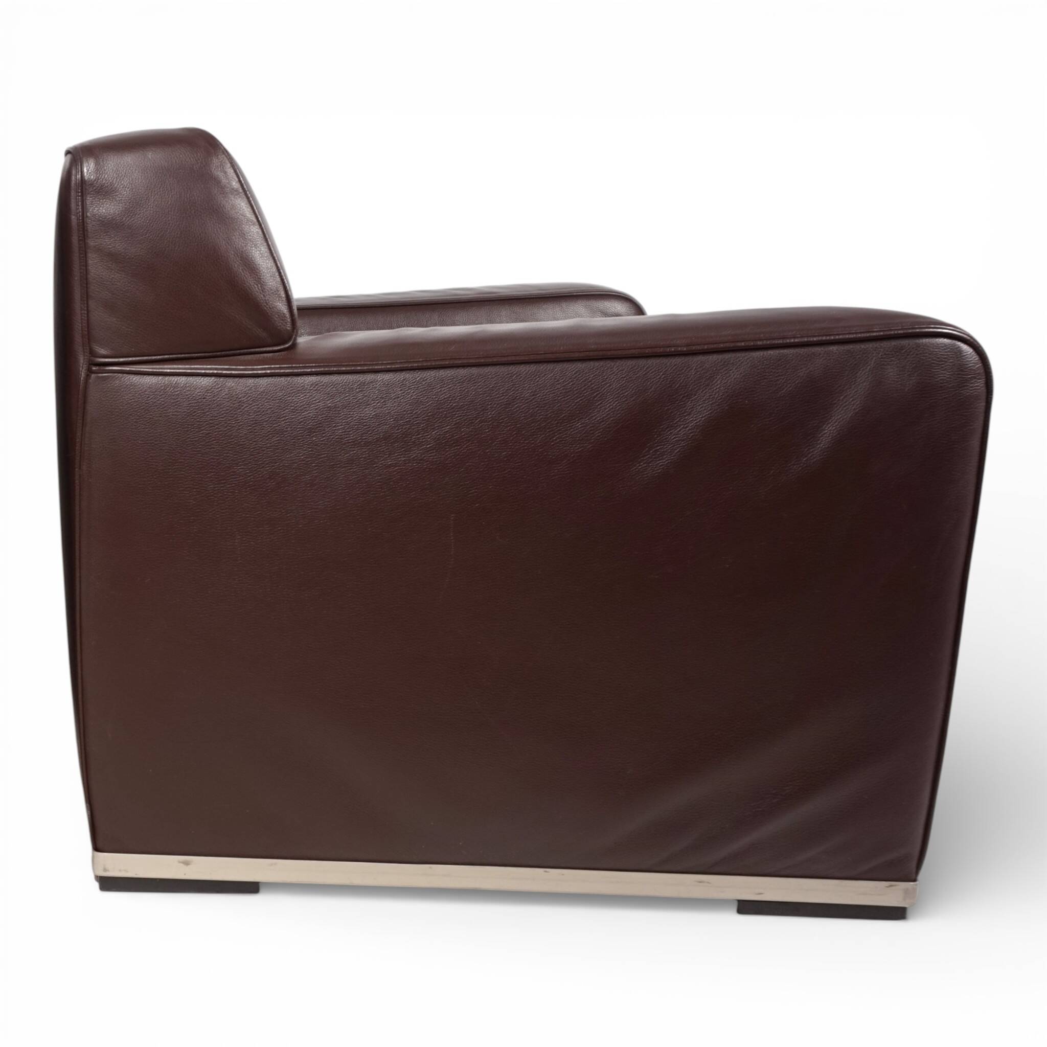 B&B Italia Maxalto Apta Imprimatur leather armchair by Antonio Citterio