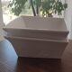 Two asymmetrical square gratin dishes BCI numbered, Made in France