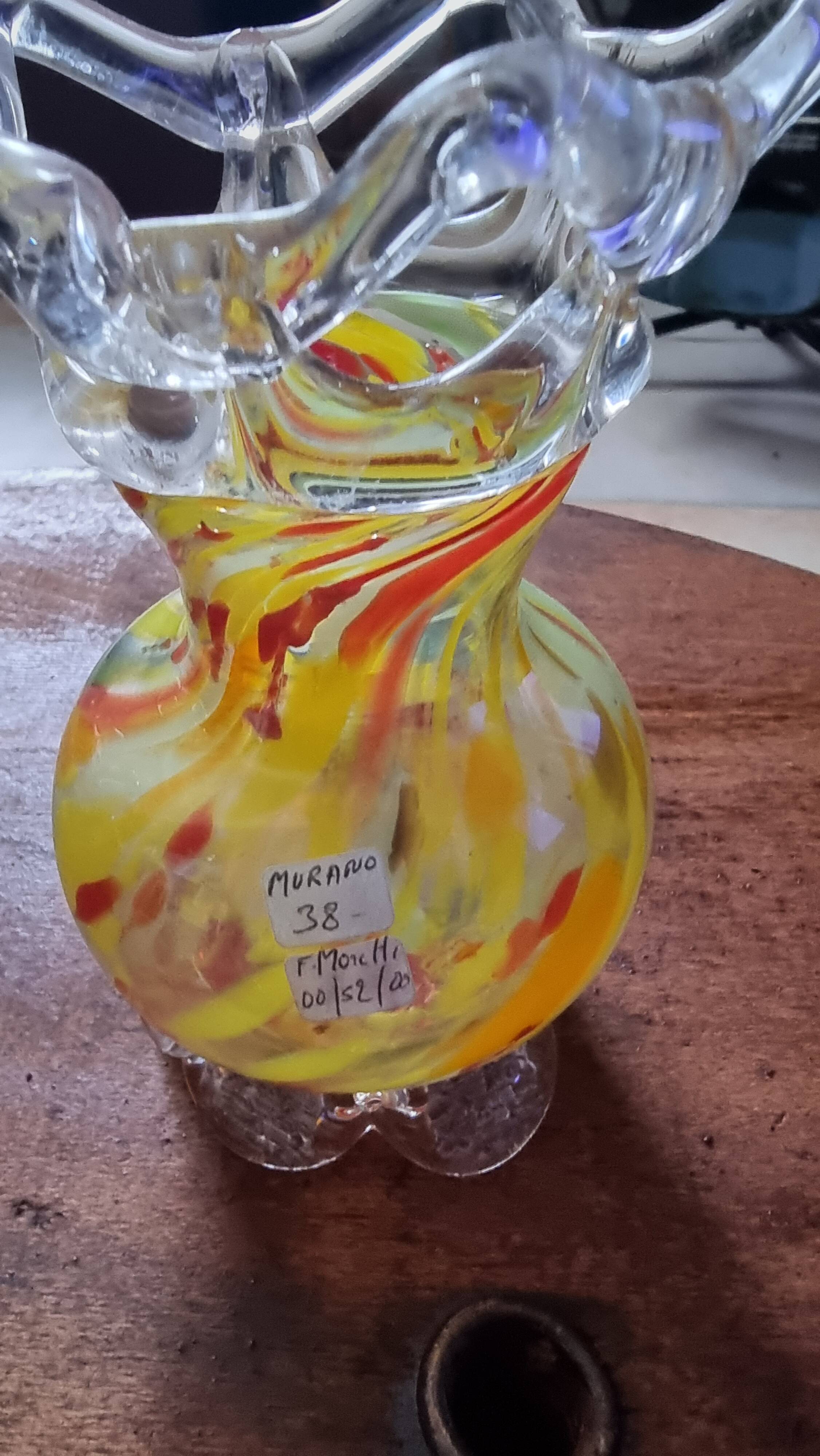 Small multicolor Murano vase