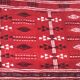 Tapis kilim rouge et noir en pure laine fait à la main 127x213 cm