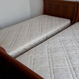 Louis Philippe style cherry twin beds