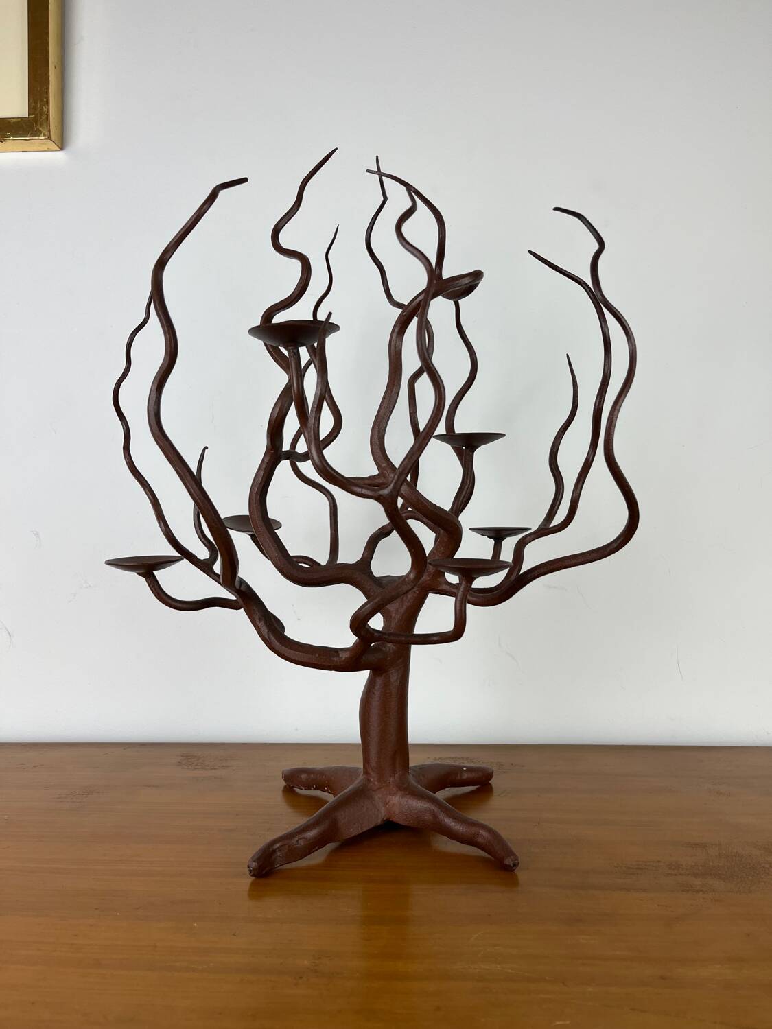 Wrought iron tree candlestick, candelabrum