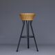 Vintage wicker barstool by Rohé Noordwolde, 1960s