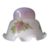 Abat-jour vintage kitsch années 70 blanc rose