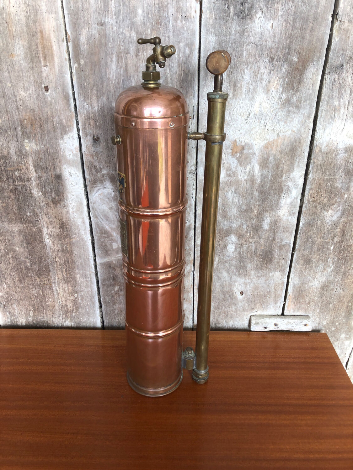 Old High Pressure Sprayer MURATORI Copper & Brass Vintage