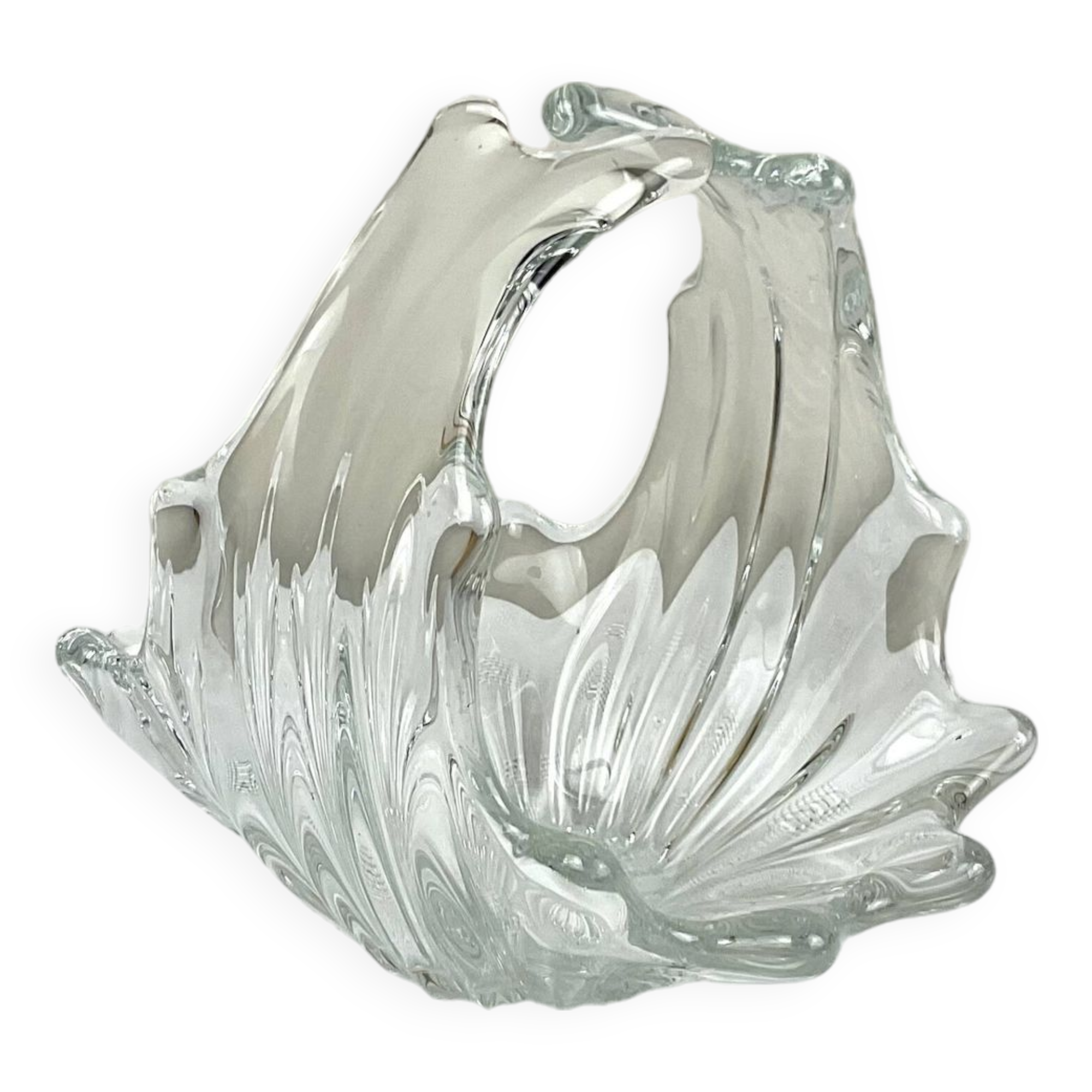 Vintage glass basket emptier