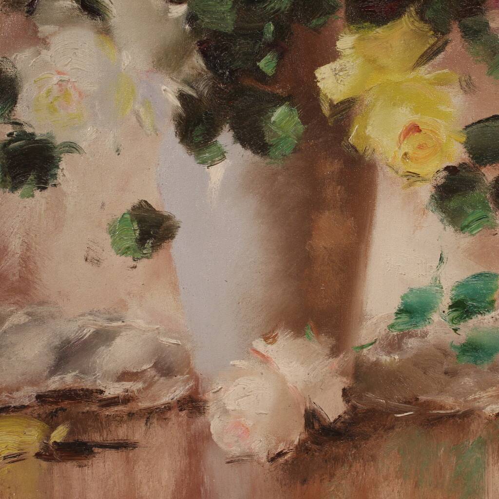 Peinture de nature morte signée du 20e siècle.