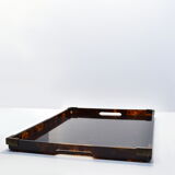 Tray 1970 plexiglass decoration scale and brass