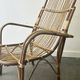 Pair Mid-Century 1960s Vintage Rattan Bamboo Lounge Arm Chairs