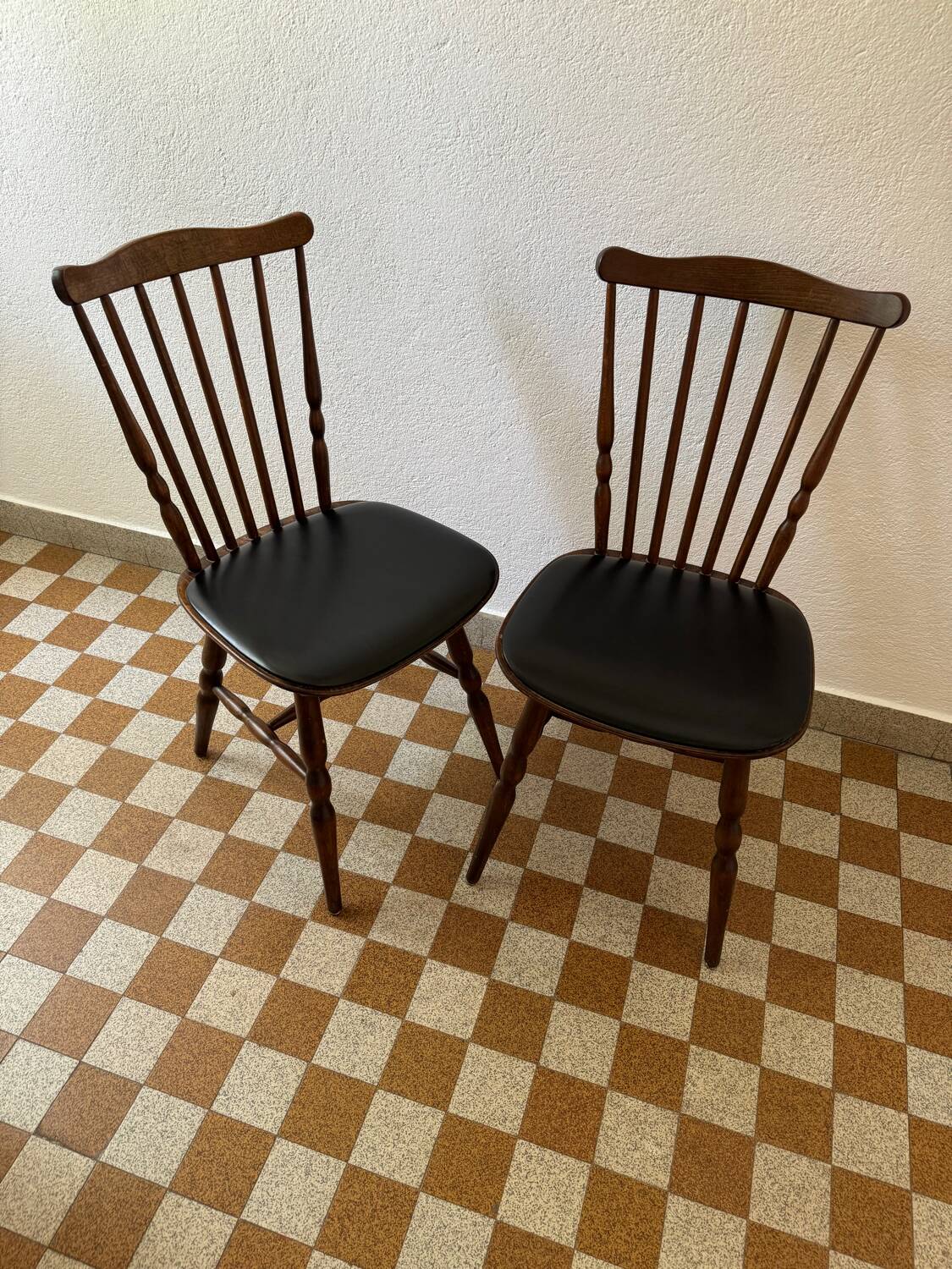 Chaises style scandinave Baumann années 60 (X2)
