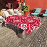 Nappe 137x130cm en tissu imprimé vintage