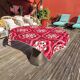 Vintage printed fabric tablecloth 137x130cm