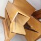 Chair 1980 in wood and leather sting SADDLER