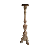 Spade candle in white and gold wood eighteenth