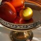 Silver Bronze Metal Fruit Bowl