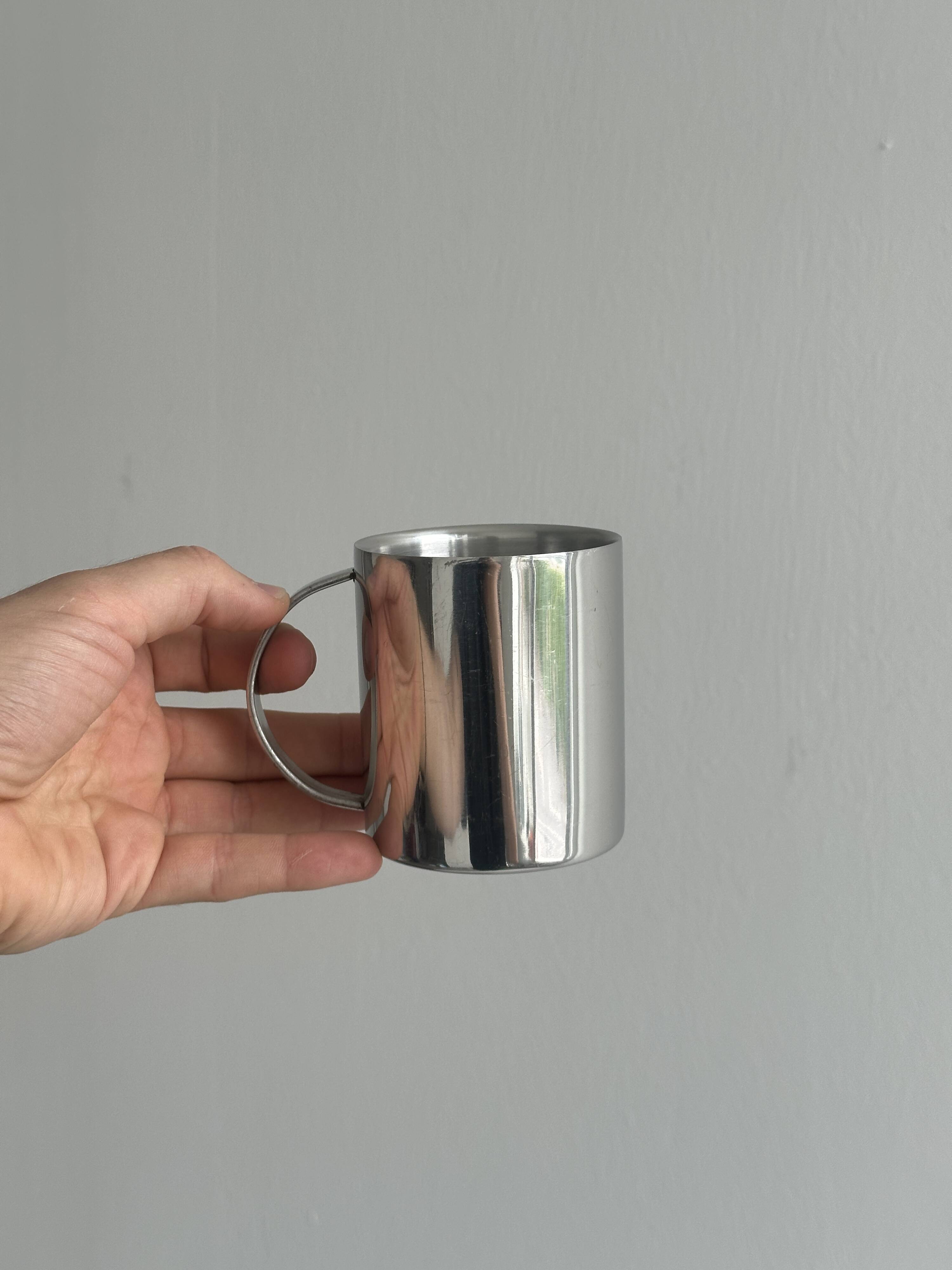Set of 4 stainless steel cups