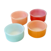 Lot 4 Ramekin cups ARCOPAL colors Multicolored - FLAN LYONNAIS