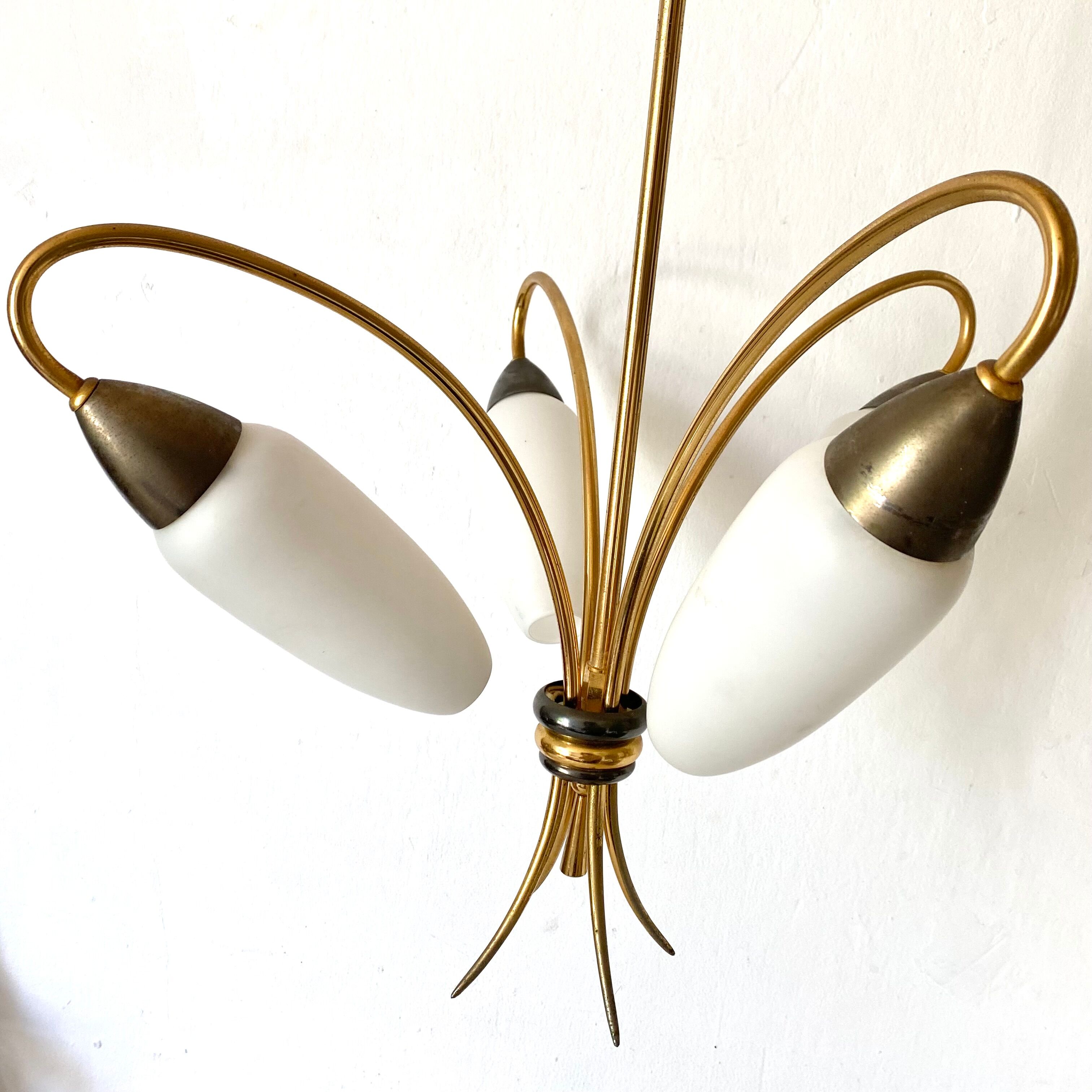 4-light chandelier from the 50s/60s