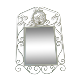 "B" wrought iron mirror 75x45cm