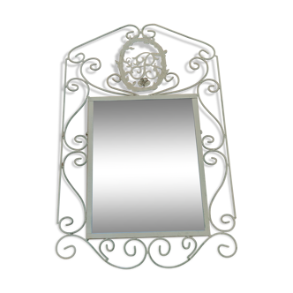 "B" wrought iron mirror 75x45cm