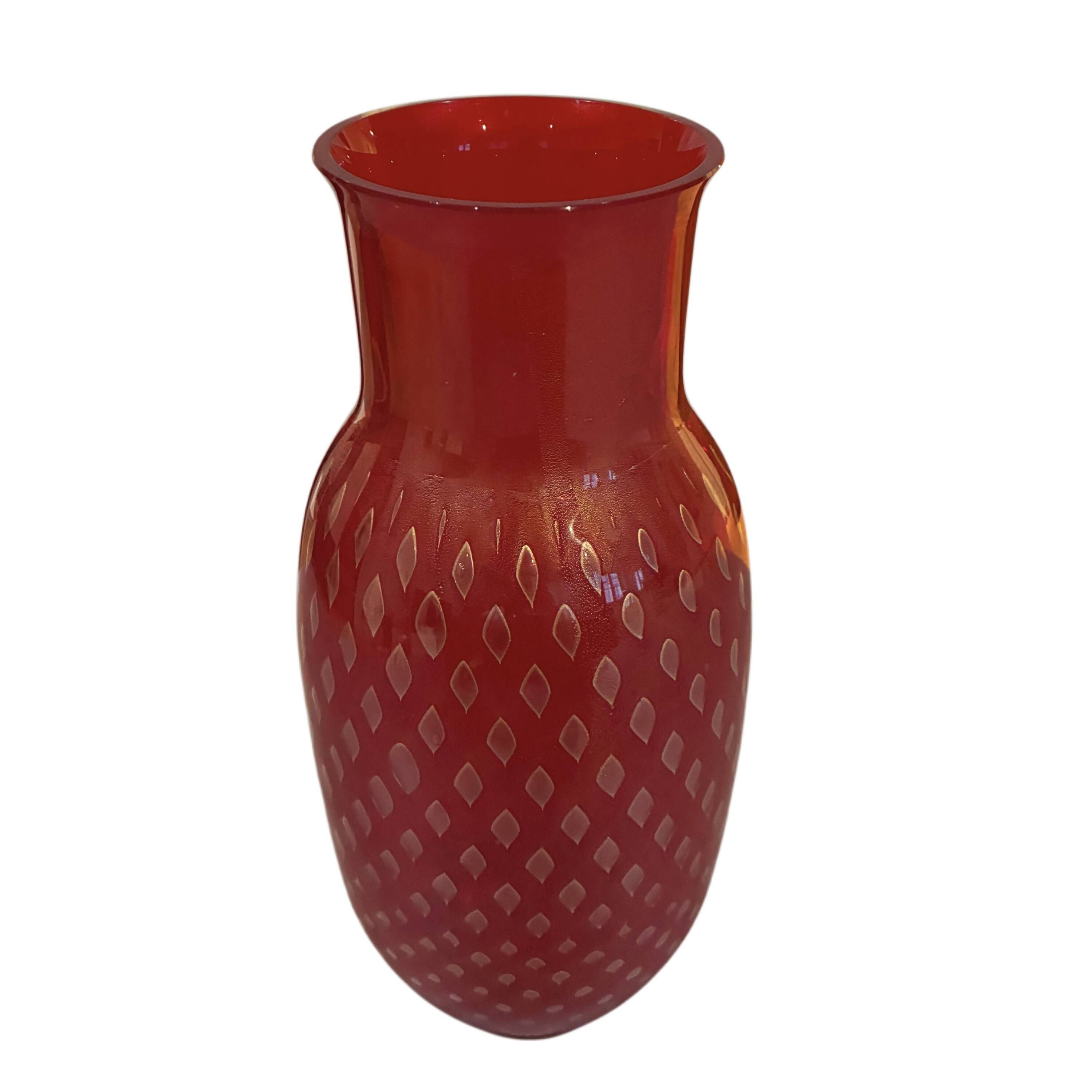 Alfredo barbini (1912-2007), murano, glass vase, circa 1970