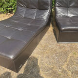 Incanto Italy modular corner sofa in brown leather