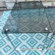 3 nesting coffee tables, smoked glass, chrome base