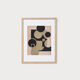 Collage on original paper dated and signed in modernist abstraction style without the frame