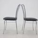 Set of Six Italian Chrome and Bouclé Dining Chairs, 1970s